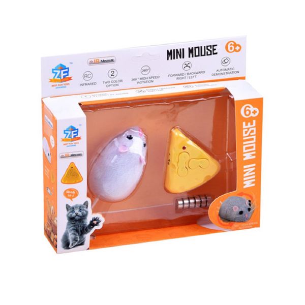 Mini Remote Control Rat Toy Interactive Cheeseshaped Remote Cat Dog Toy