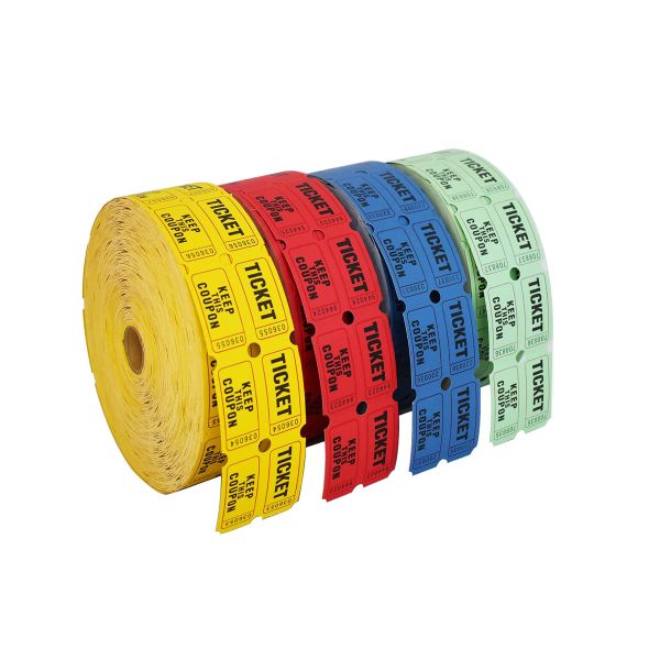 4000Piece/4 Rolls Raffle Tickets Double Roll Ticket for Events Entry Prizes