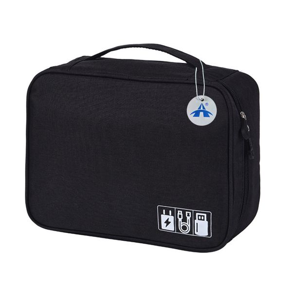 ALANES Portable Cable Organizer Travel Pouch Bag With Multi Compartments