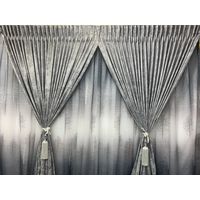 Grey & White Theme Curtain & Lace 2.5x2.4m