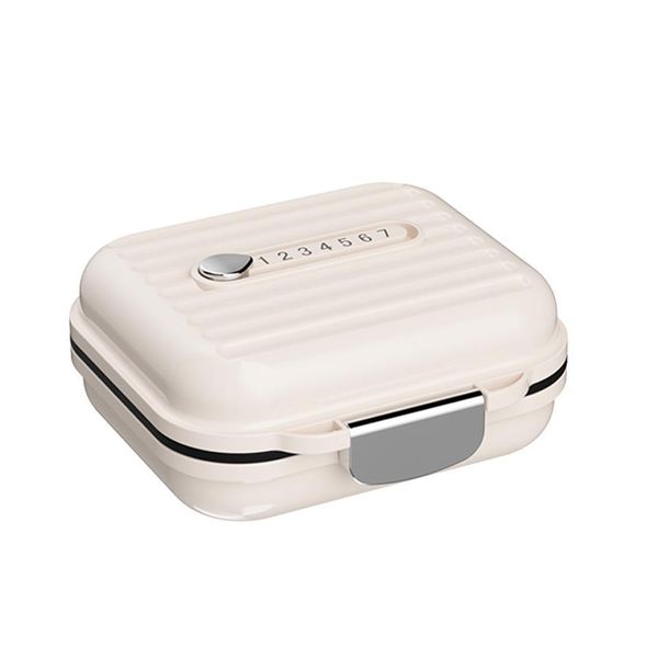 Portable white mini moisture-proof seven-day dispensing box