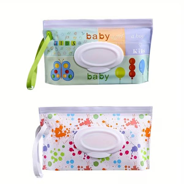 Reusable Wet Wipe Dispensers - Portable Travel Pouches