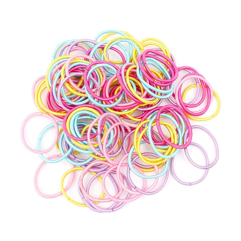 Kids Hair Ties 100 Piece Girls Hair Elastic Bands Multicolor Hair ...