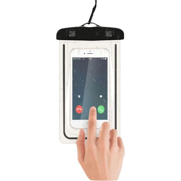 1pc Luminous PVC Cell Phone Bag Clear Fluorescent Diving Waterproof Case