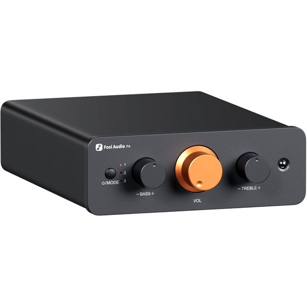 Fosi Audio P4 Mini Preamp with 3 RCA Inputs