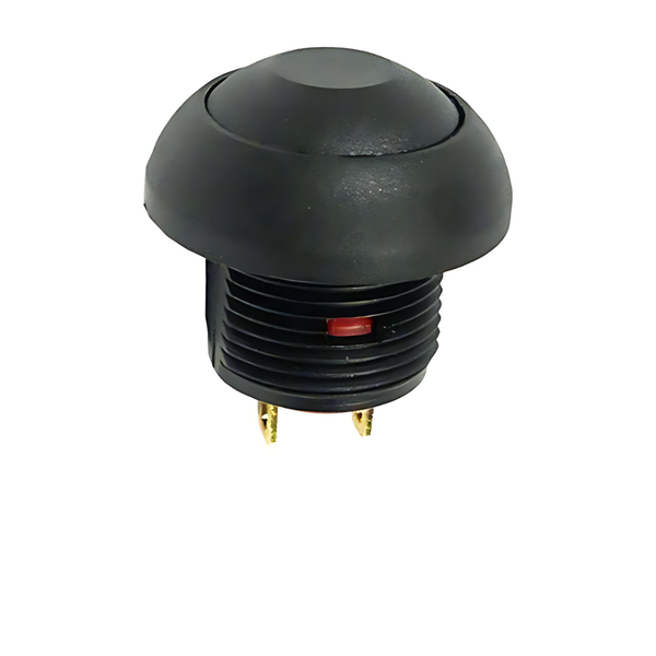 PBR171ATLE0 17mm IP67 Momentary Push Button Switch Black SPST Solder