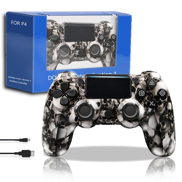 Controller, Gamepad, Bluetooth, Wireless, for PlayStation 4, PS4, Skull