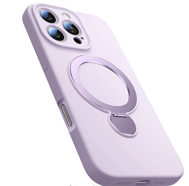 Phone Case Compatible with iPhone 16Pro Max 360 Rotating Bracket Silicone