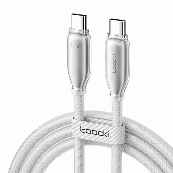 TOOCKI AuraCore-PD60W Crystal Transparent Ultra Fast Charging Data Line C-C