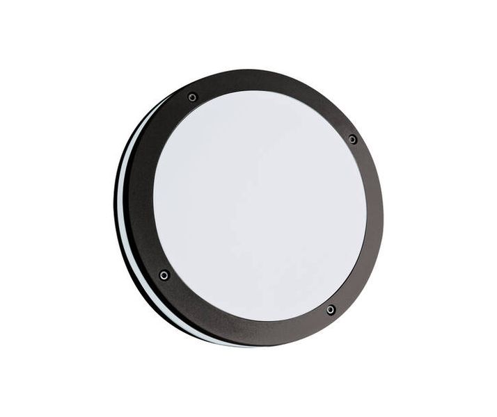 O-Light Round Bulkhead Fitting GR155A Black