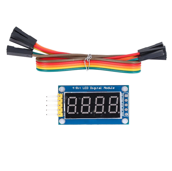 Robotico 0.4" 4-Bit LED Digital Tube Display Module with Pin 74HC595 Drive