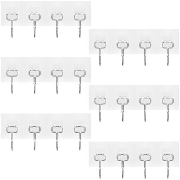 Home Simplistic Quad Hook Self Adhesive Wall Hangers Set of 6 (22cm)