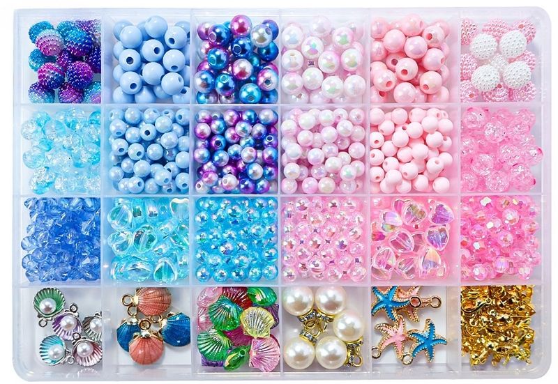 625pcs Children's Jewelry Making Colorful Beads Set