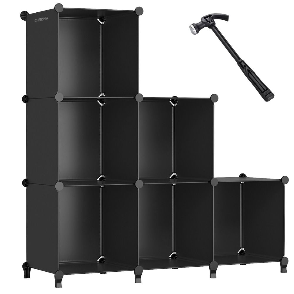 Chenshia 6Cube Closet Storage Organizer,DIY Stackable Plastic Shelving Home