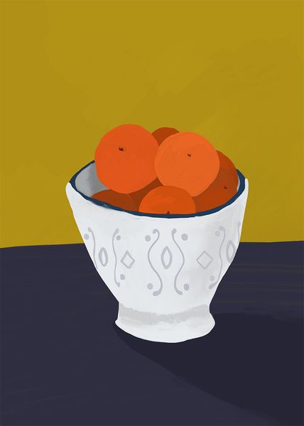 Orange Bowl Wall Print