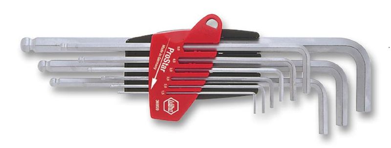 Wiha (37351) Hex Key Set, L-Key, Ball End, 9 Piece