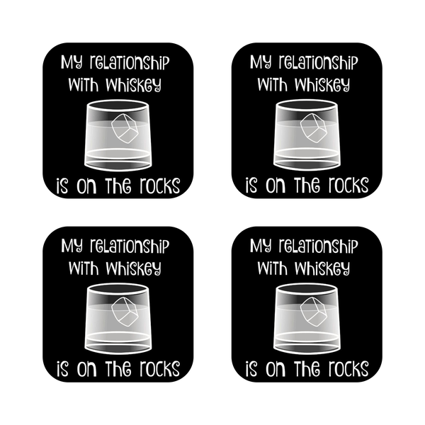 Custom Printed On the rocks wooden Coasters