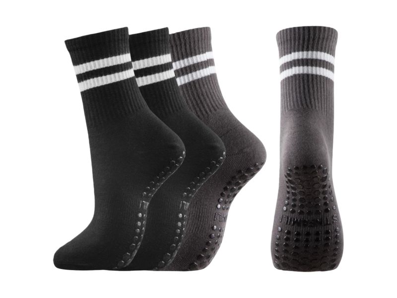 Women's Non Slip Pilates Grip Yoga Socks - 2 Pairs