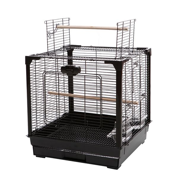 Bird Cage Wrought Iron Bird Travel Carrier, Cage with Handle for Parakeets