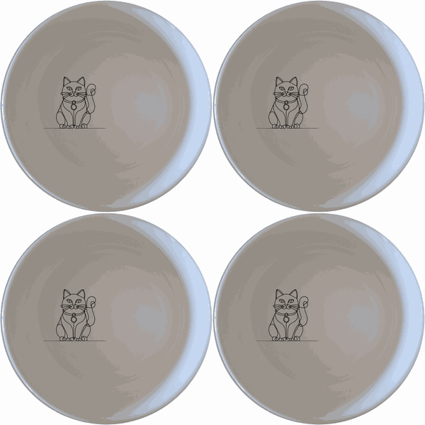 Chinese Fortune Cat Bowl Set of 4 - Range 4