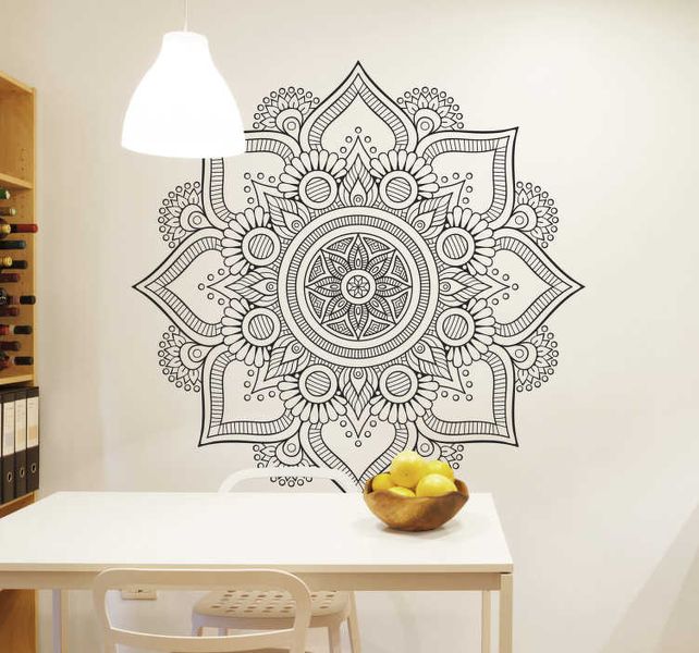 Imaging Architects Floral Mandala Decorative Wall Sticker