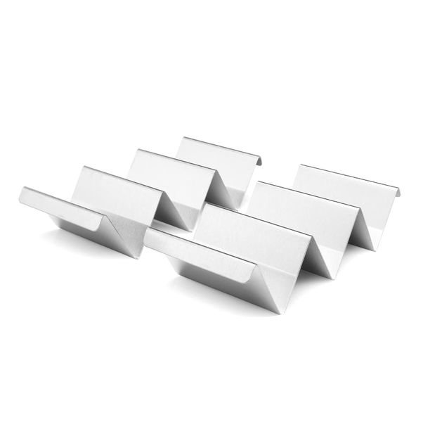 Taco Holders - Stainless Steel Taco Stand Rack Tray Style, 2 Packs