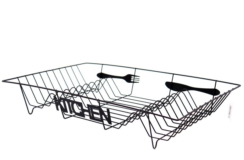 Kitchen Dish Drainer &amp; Utensil Holder Rack image