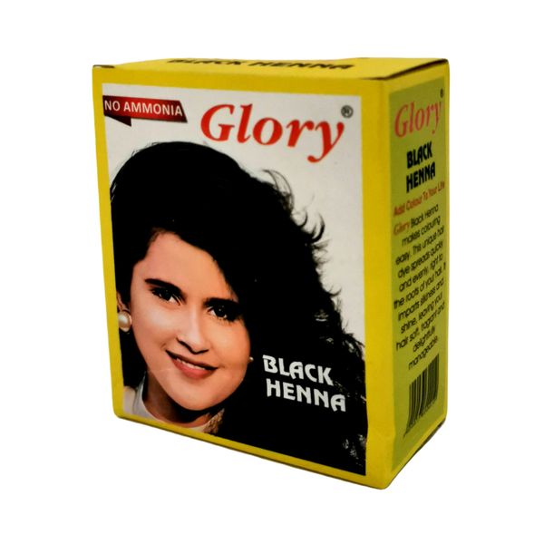 Glory Henna Natural Hair dye - Ammonia Free - Black - 1 Box