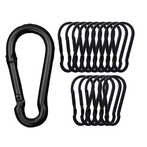 Arfast - 6cm 110kg Carabiner Clips Snap Hooks for Outdoor - 15 Pack