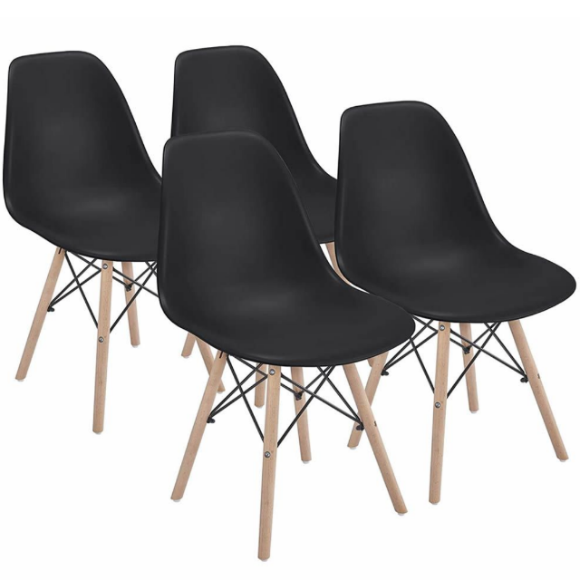 4 Pcs Wooden Leg Dining Chairs Shop Today. Get it Tomorrow