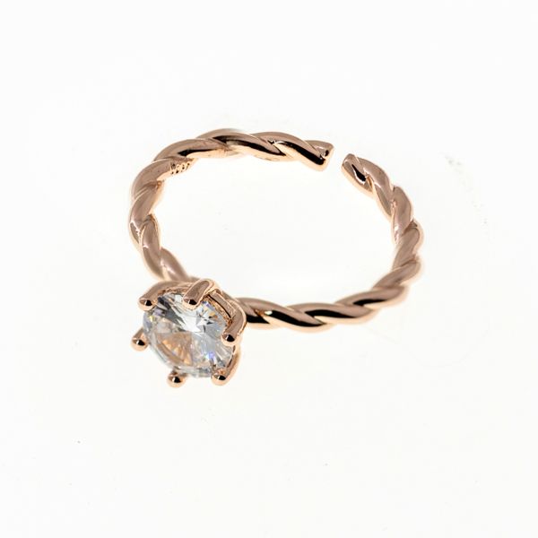 Rings Wedding Moissanite 1Carat Zircon Adjustable Diamond Ring Rose