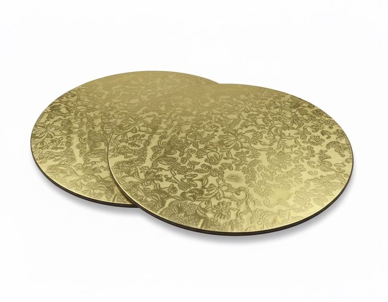 Sturdy Cake Plates Boards - Durable - Silver 30cm 2 Pack
