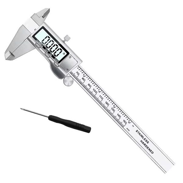 Electronic Digital Vernier Caliper 150mm/0-6" Measuring Tool &amp; Screwdriver