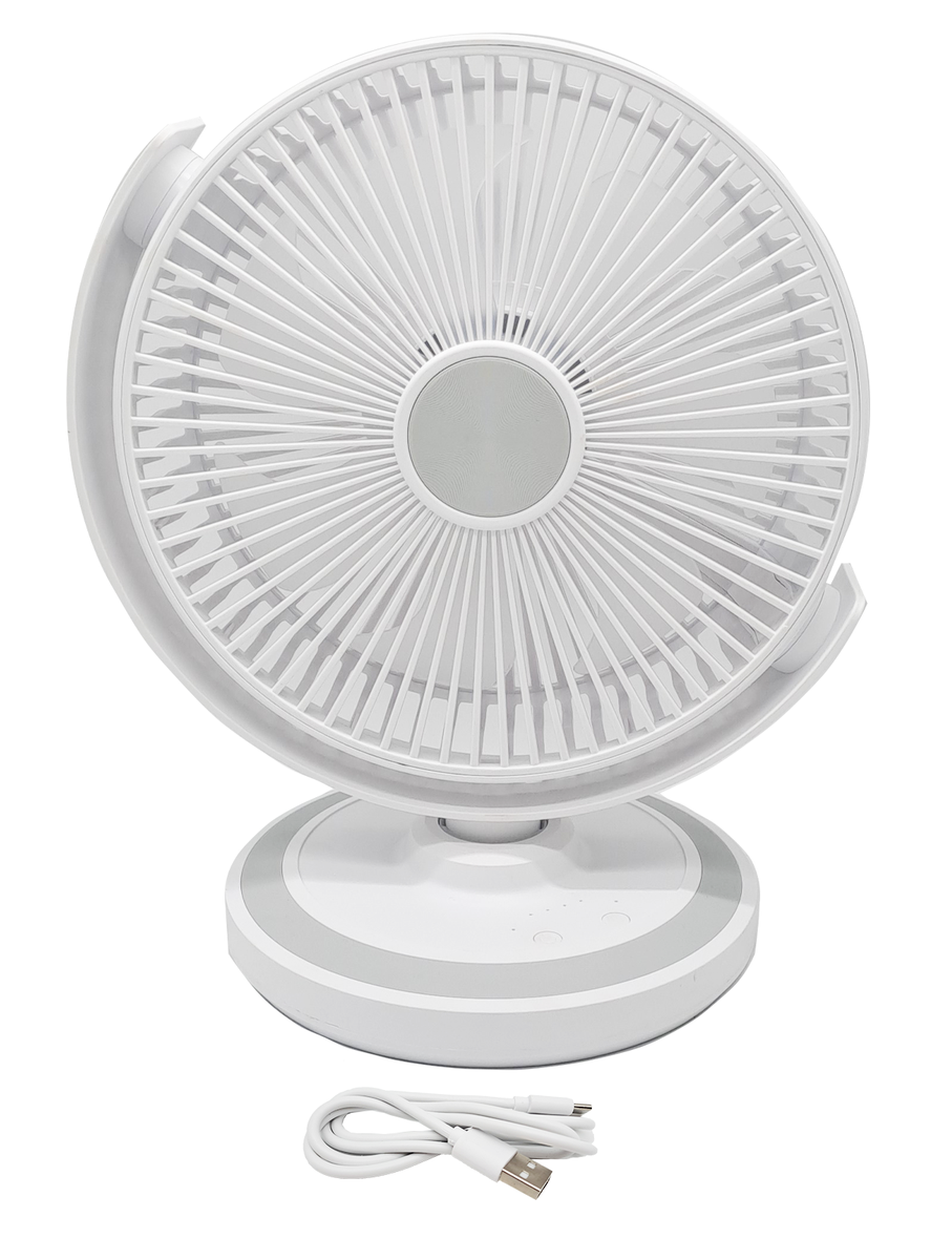 25cm Oscillating Rechargeable Longlasting Desk Fan Shop