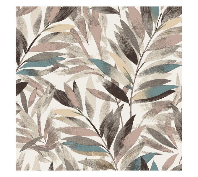 Leaves Wallpaper Brown and Pink 10 m x 530 mm