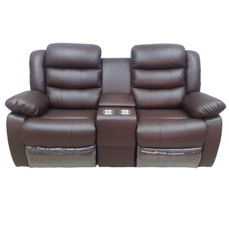 Full Euro Leather 2 Seater Cinema Recliner Couch Sofa Shop