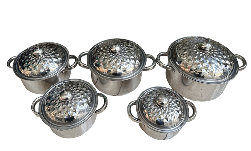 Stainless Steel Soup Pot Set - 5-Piece