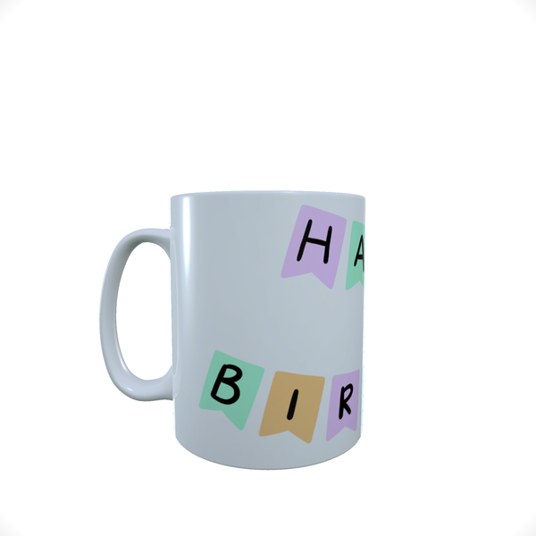 Happy Birthday Flag - Coffee Mug