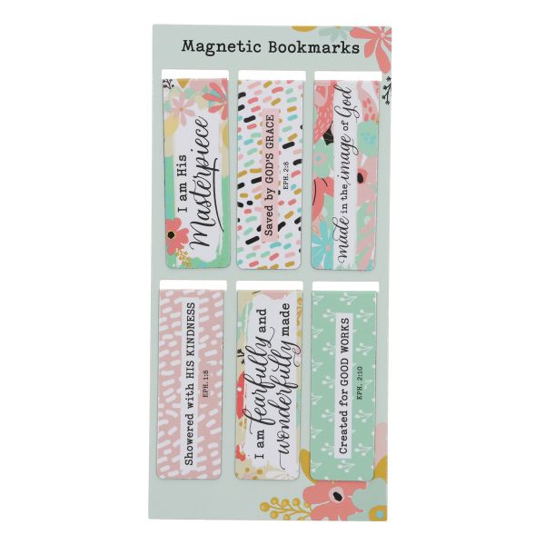 Magnetic Bookmarks - I Am His Masterpiece, Six-Piece Set