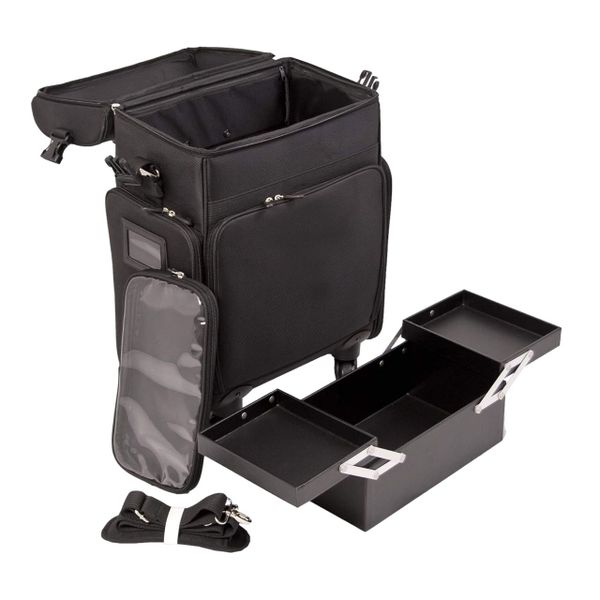Professional Makeup Trolley Nylon Nail Tattoo Artist Travel Luggage Case