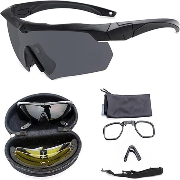 Tactical Eyewear Anti Fog with 3 Interchangeable Lenses