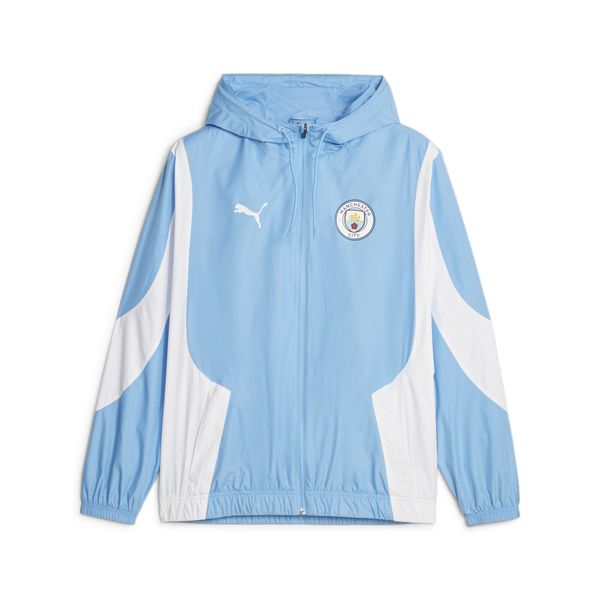 Puma Manchester City Prematch Woven Anthem Jacket Light Blue