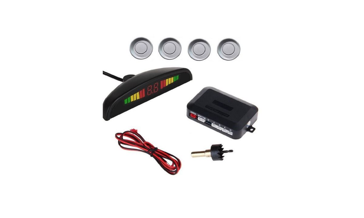 Car Reverse Parking Sensor Rear 4 Sensors LCD Displaysilver Shop Today. Get it Tomorrow