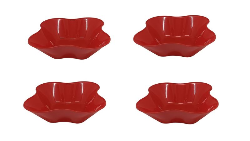 Plastic Snack &amp; Dip Bowl Set Of 4