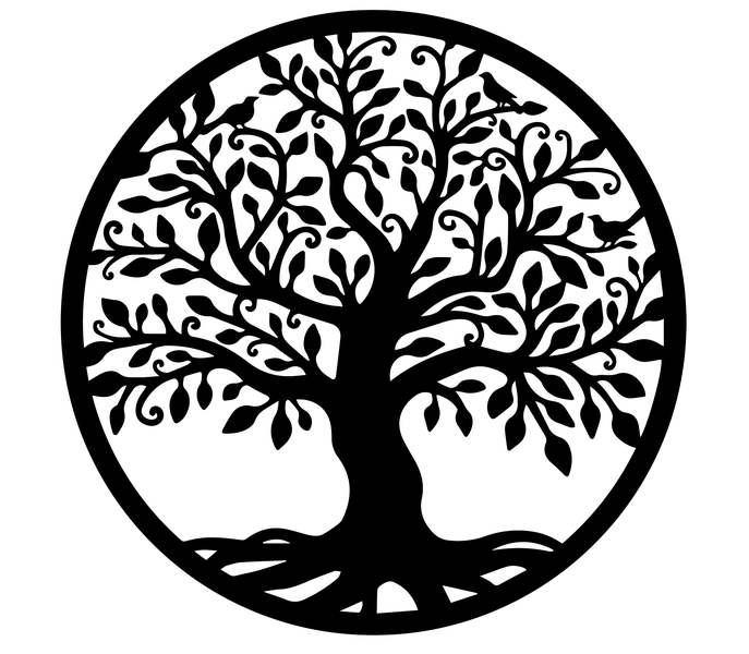 Tree of Life - Round Laser Cut MDF Wood