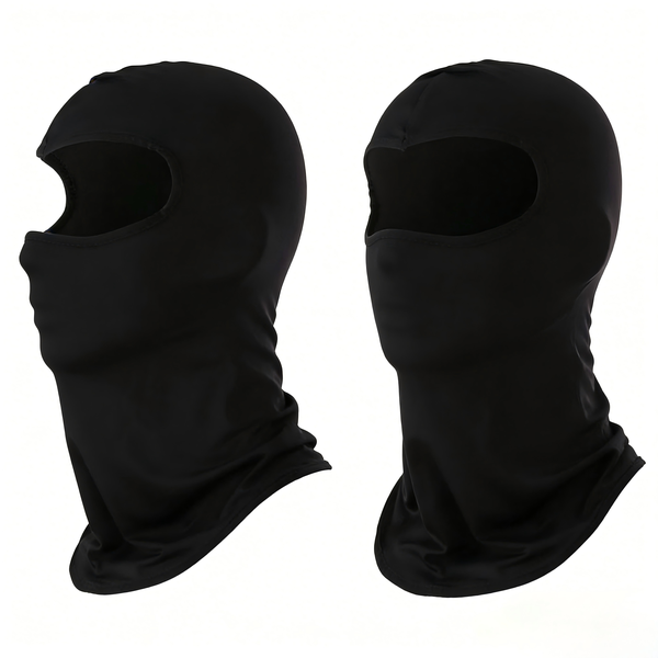 Santu-UV Protection Balaclava Black Ice Silk Breathable Sports Masks 2 Pack