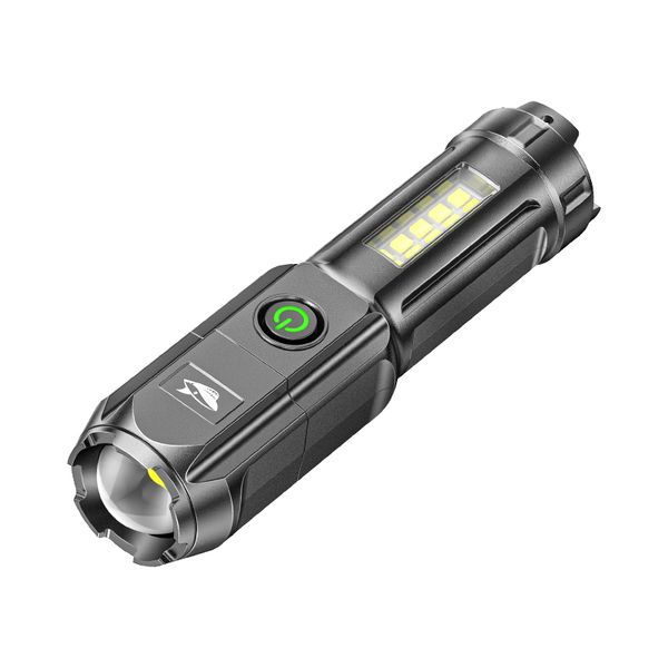 4-Core Usb Rechargeable Flashlight Led Torch Super Bright COB LedTorch-1005
