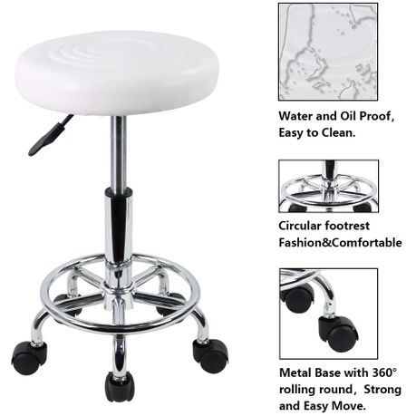 Rolling stool best sale with footrest