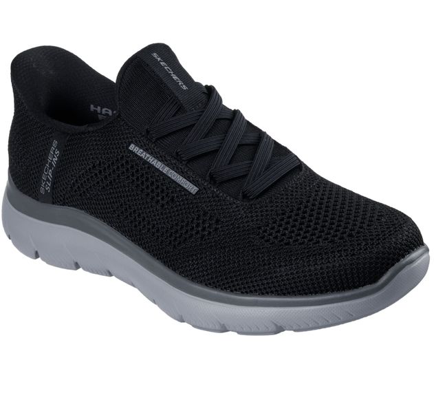 Men's Black Mesh Casual Slip On image