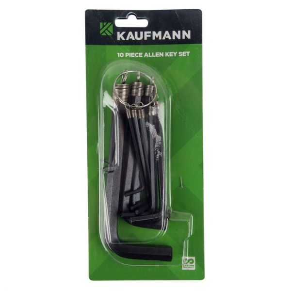 Kaufmann - Allen Key Set 10Piecee 1/16-1/2 Inch